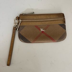 Burberry Check Wristlet - Sparkly Gold